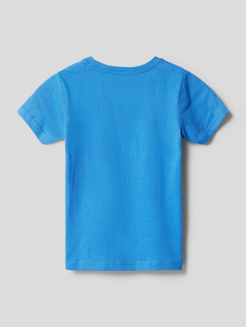 T-Shirt mit Motiv-Print in royalblau
