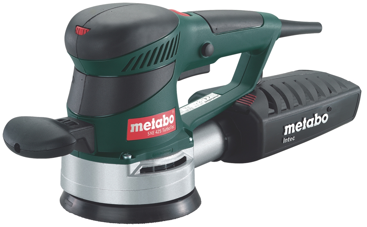 „Metabo 600131000 SXE425TurboTec“ 320 vatų elektroniniu būdu reguliuojamu orbitiniu šlifuokliu