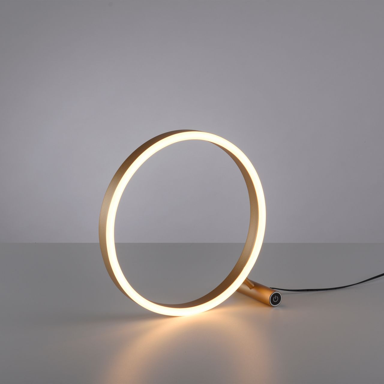 JUST LIGHT LeuchtenDirekt LED Tischleuchte RITUS, 3000 Kelvin, rund, dimmbar über Touchdimmer, Innenleuchte, IP20