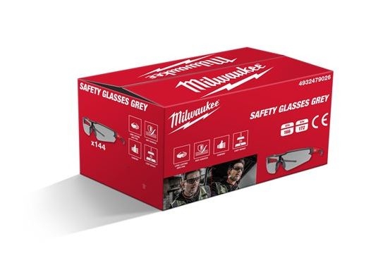 Milwaukee Zubehör 4932478927 Schutzbrille Gelb – Kratzfest & Antibeschlag – 1 Stück