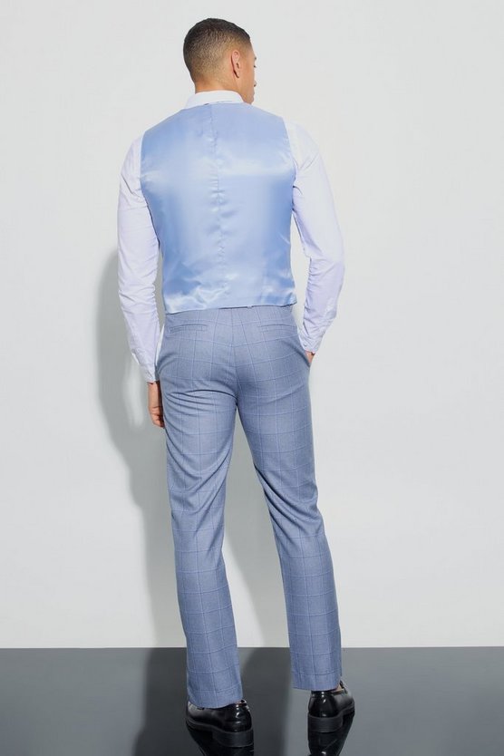 Karierte Hose mit geradem Bein