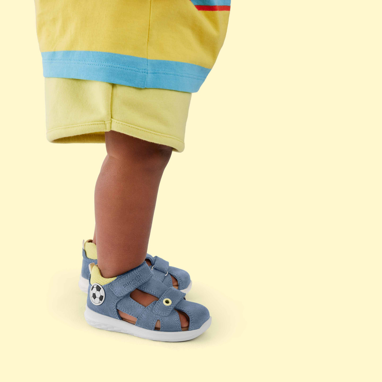 BUMBLEBEE - Blau/GelbSandale mit Klettverschluss