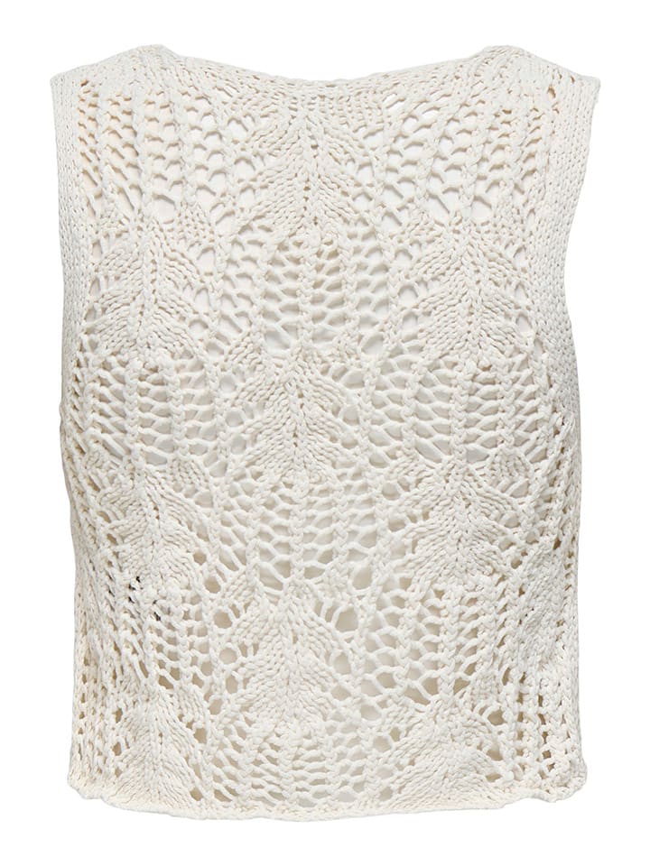 ONLY Strickweste in Creme günstig kaufen