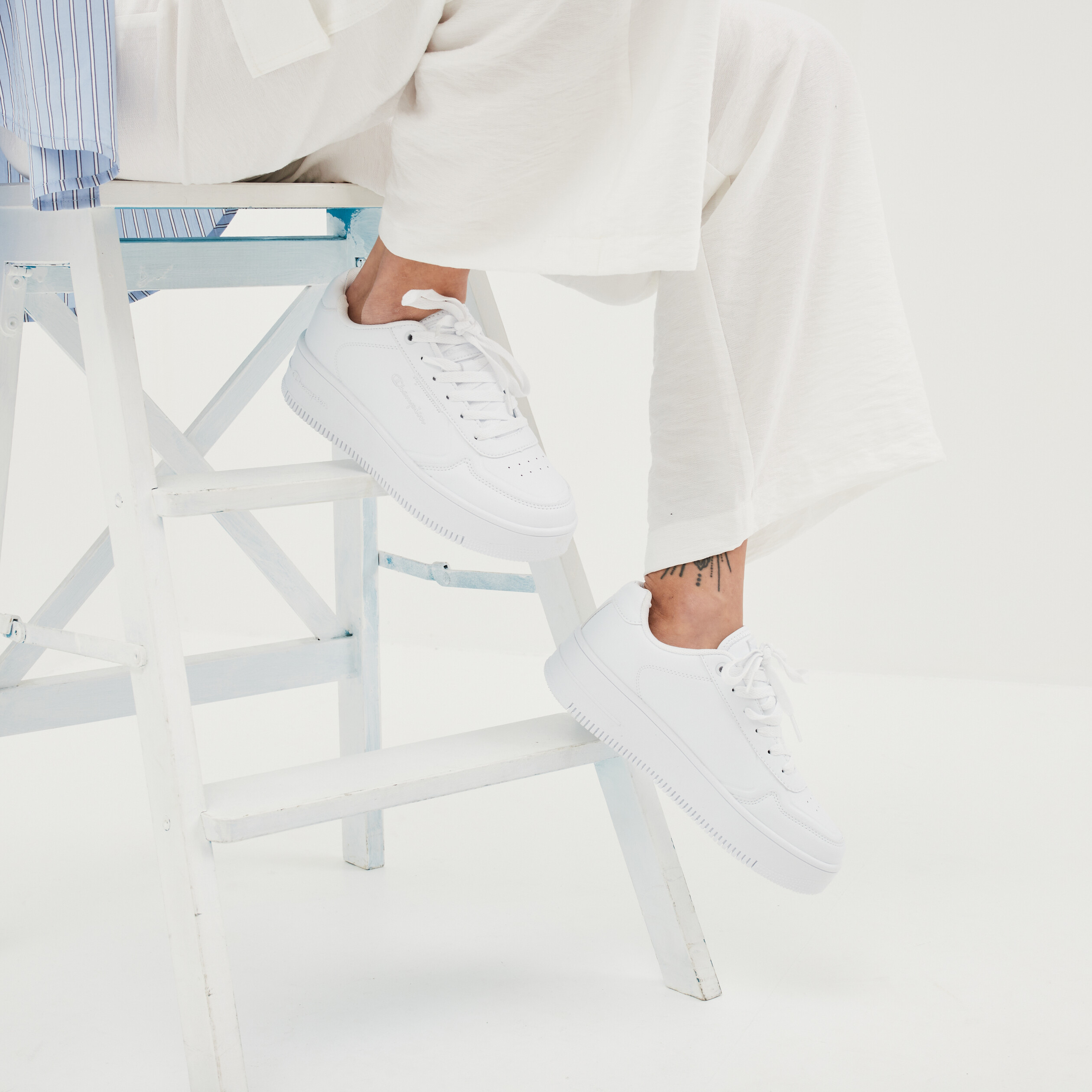 Tennis basses Champion Rebound Low blanc femme | La Halle