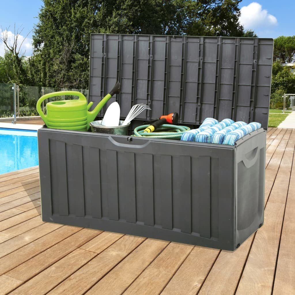 vidaXL Aufbewahrungsbox Truhe Schwarz 118x53x57 cm Polypropylen