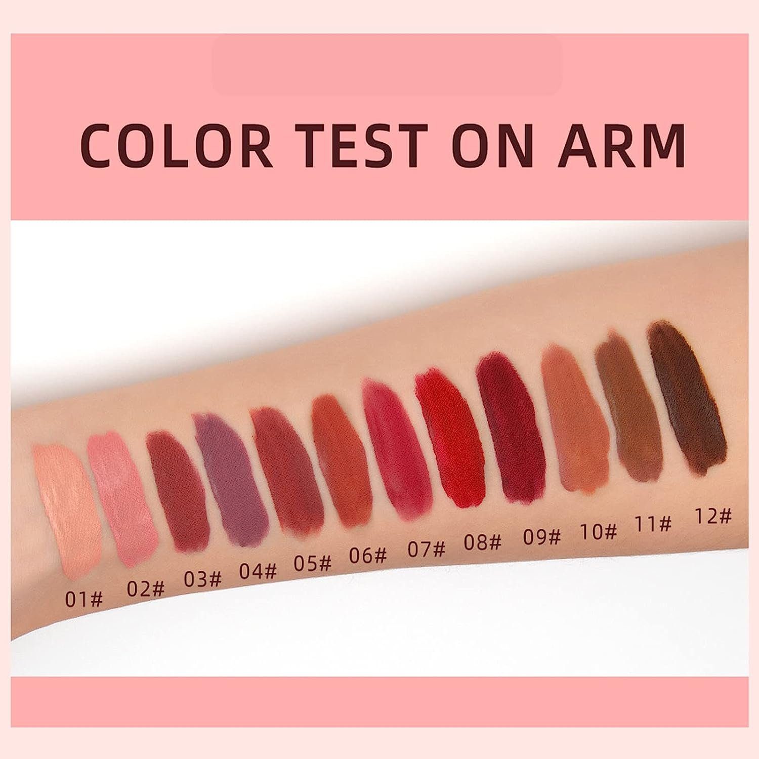 Haiaveng Lippenstift-Set 12 Farben matt flüssiger lippenstift set lipgloss set Make-up, Wasserdichte flüssige Lippen stifte für Damen