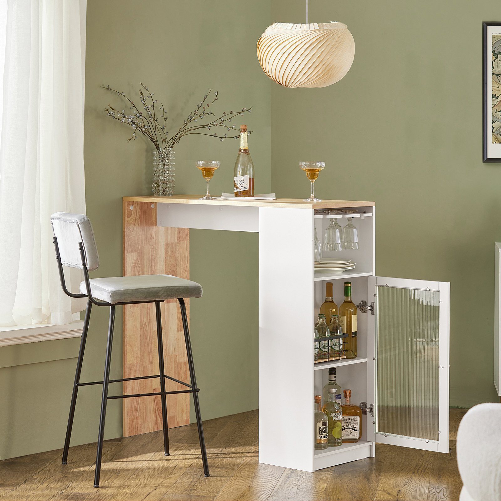 SoBuy Bartisch FWT99, Esstisch Balkontisch Küchentisch Bistrotisch Stehtisch Bartresen