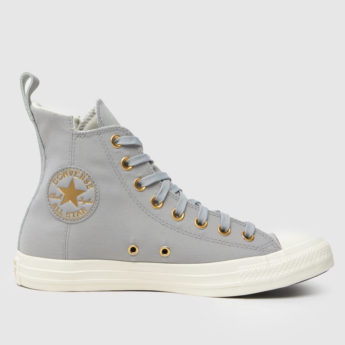 Converse – All Star – Grå höga sneakers