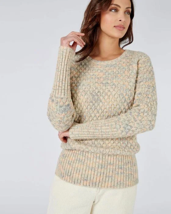 Pull maille multicolore