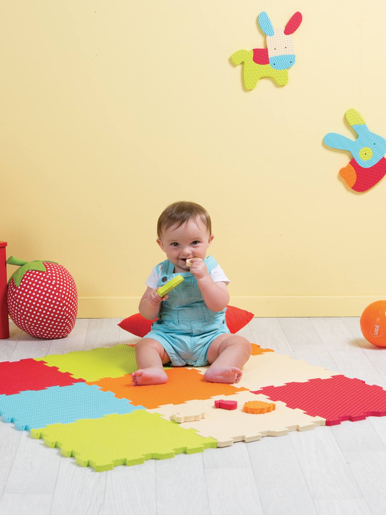 Ludi Baby Puzzle-Spielmatte aus Schaumstoff TOUCH LUDI - mehrfarbig