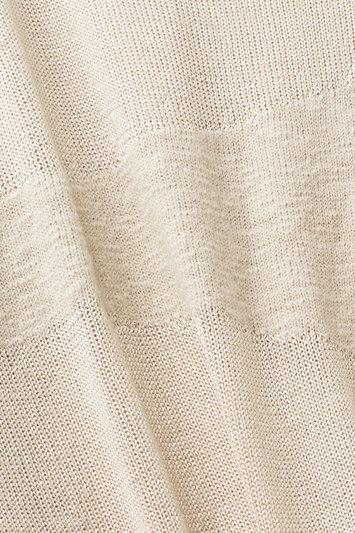 Slub Pullover mit Blockmuster
