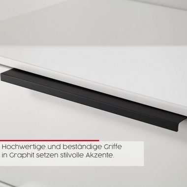 rauch Nachtkommode Flipp, mit 3 Schubladen und Soft-Close-Funktion sowie Glasfront