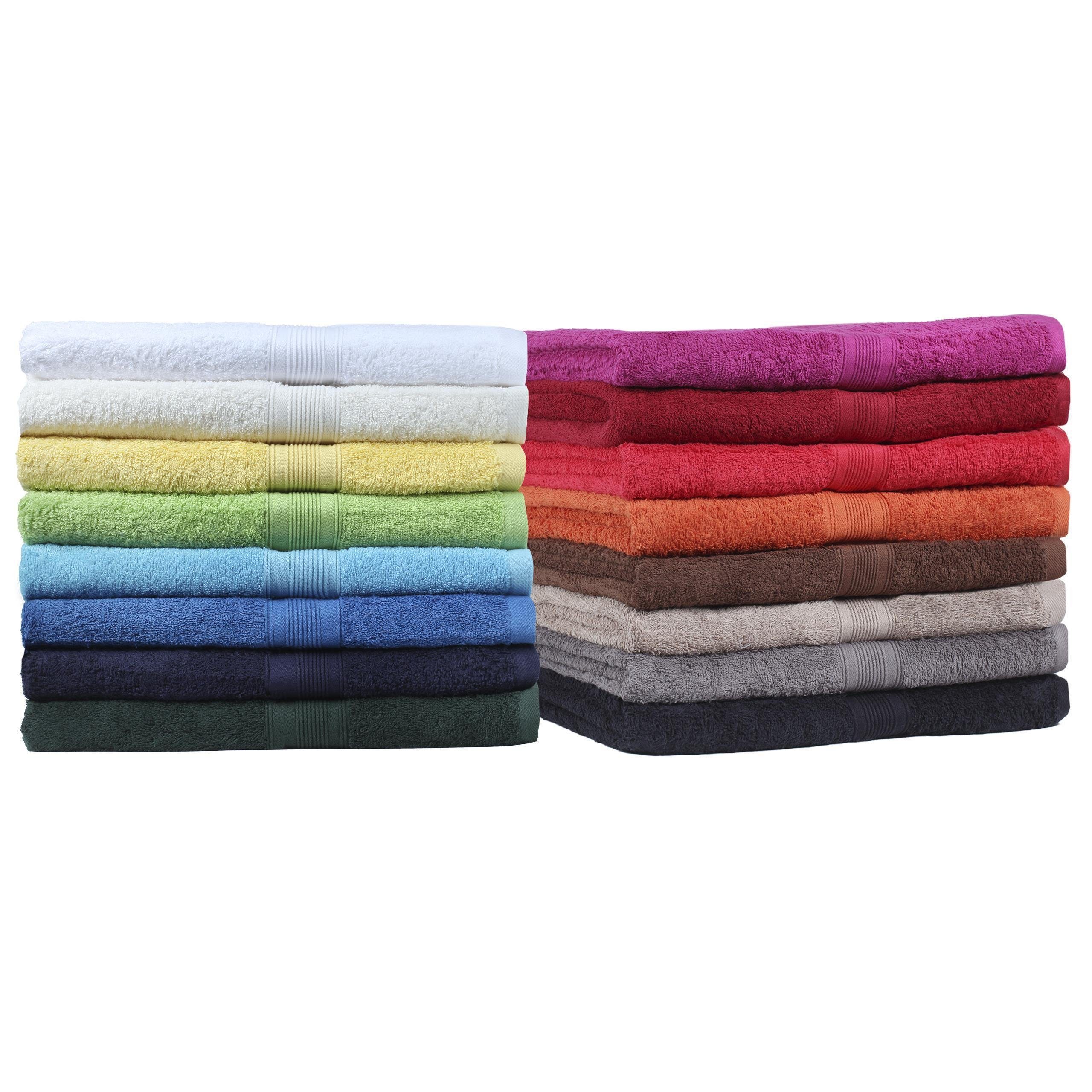 NatureMark Handtuch Set Handtuch-Set 10tlg. 500gsm, 100% Baumwolle, (10-tlg), 4X Handtücher, 2X Duschtücher, 2X Gästetücher, 2X Waschhandschuhe
