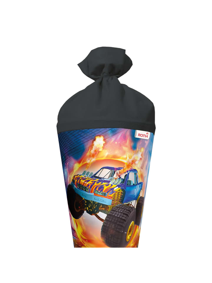ROTH Schultüte groß Monstertruck Fire 70 cm in Orange günstig kaufen onesize
