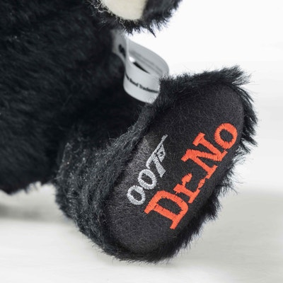 James Bond Dr. No Teddybär mit Musikwerk, 30 cm, schwarz