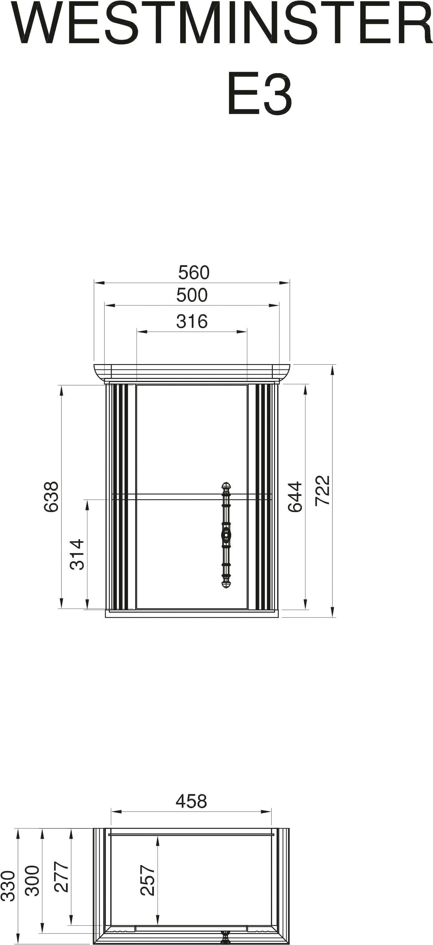 Home affaire Küche Westminster, Breite 204 cm, ohne E-Geräte