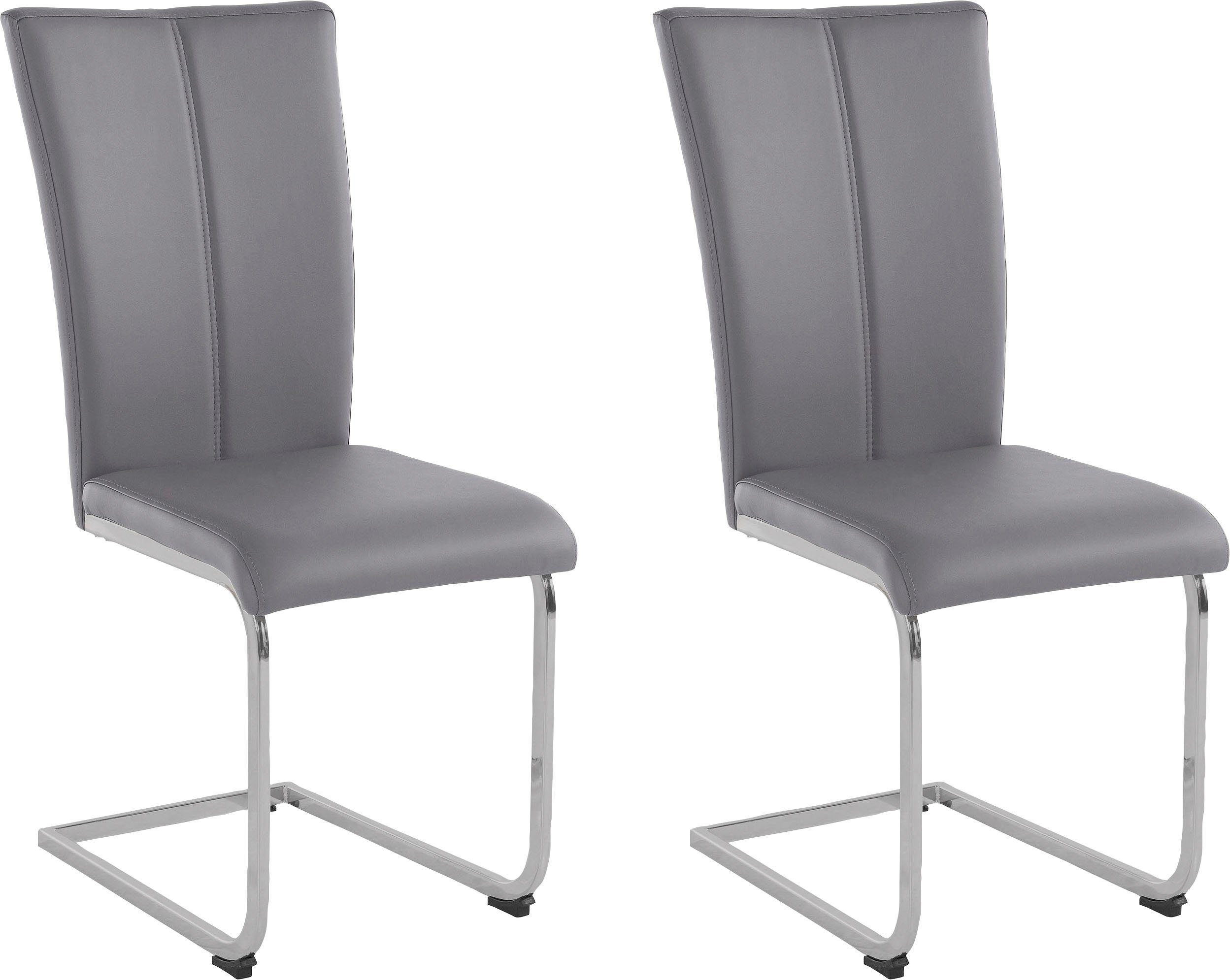 Home affaire Freischwinger Alex (Set, 2 St), Stuhl belastbar bis 120 Kg, Gestell im Chrom-Look