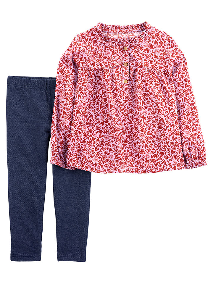 carter's 2tlg. Outfit in Rosa/ Dunkelblau/ Pink günstig kaufen
