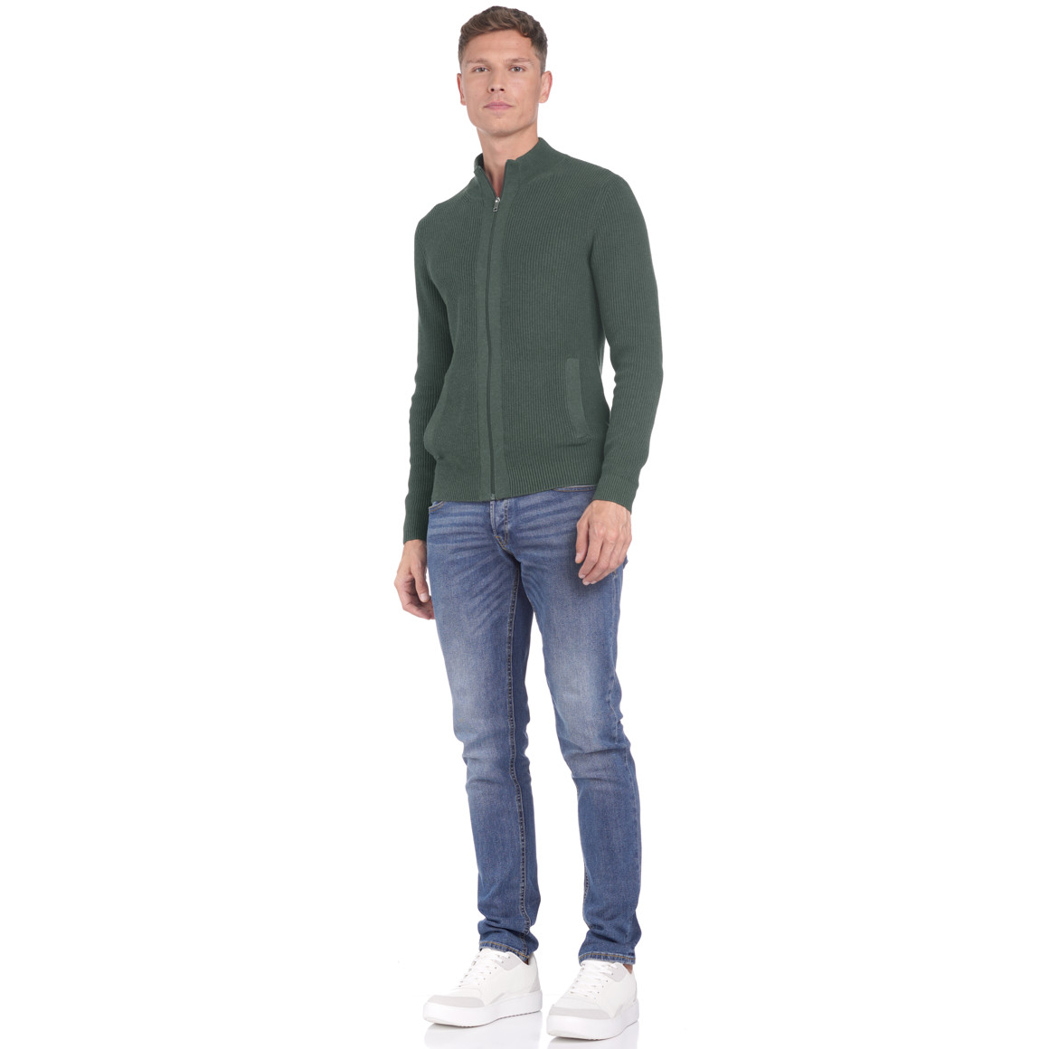 Herren Strickjacke mit Reißverschluss