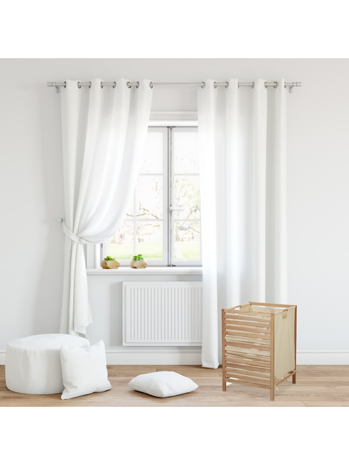 relaxdays Wäschekorb in Natur/ Beige - (B)43 x (H)63,5 x (T)43 cm günstig kaufen onesize