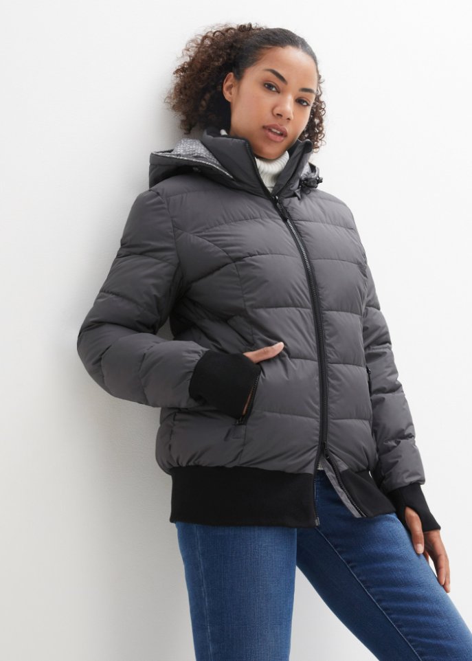 Outdoor-Steppjacke mit bedrucktem Futter