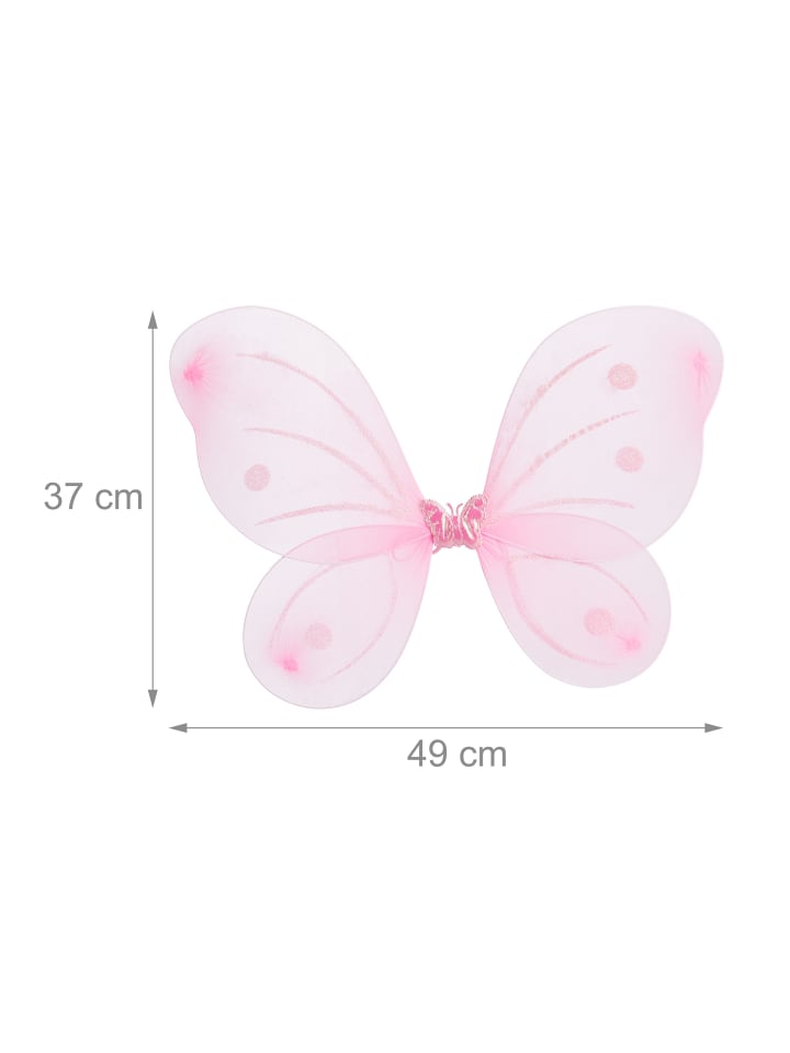 relaxdays 5x Feenflügel/Zauberstab in Pink/Silber günstig kaufen onesize