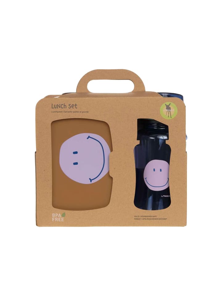 Lässig Lunchset Brotdose & Trinkflasche Little Gang in Smile Karamell günstig kaufen onesize