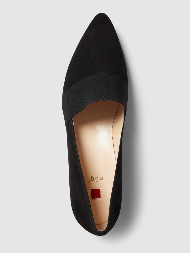 Ballerinas in unifarbenem Design Modell 'Evency' in schwarz