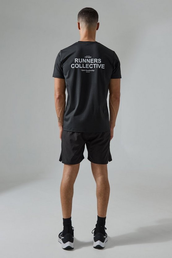 Slim-Fit Performance T-Shirt mit Runners Club Print