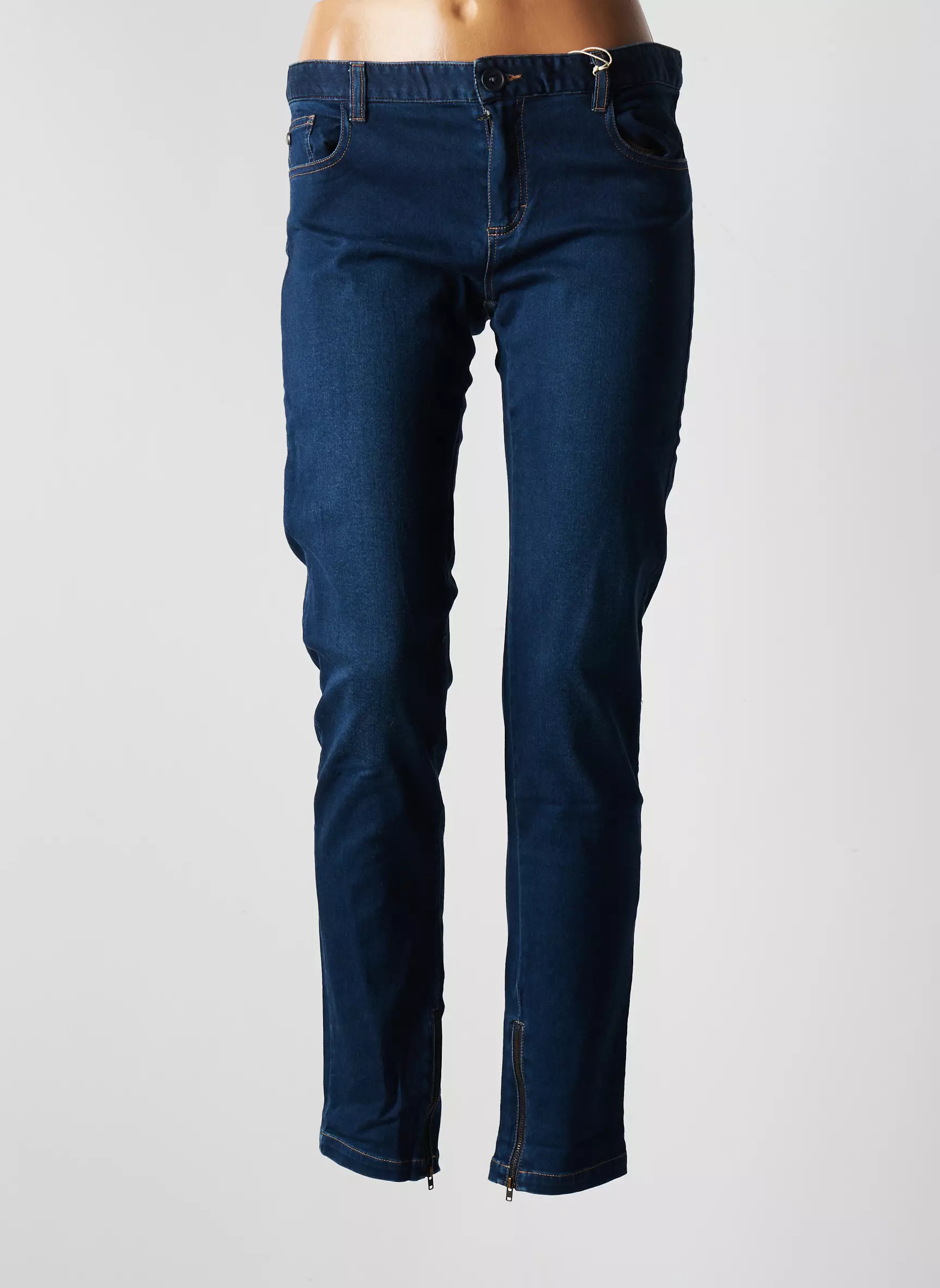 Athe Jeans Coupe Slim Femme couleur bleu