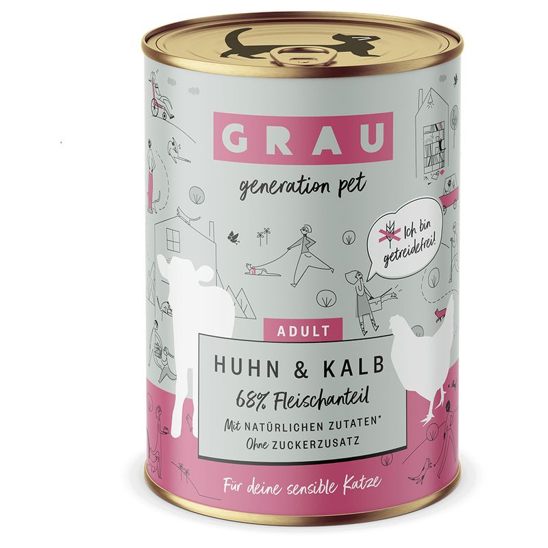 Sparpaket GRAU Adult Getreidefrei 24 x 400 g