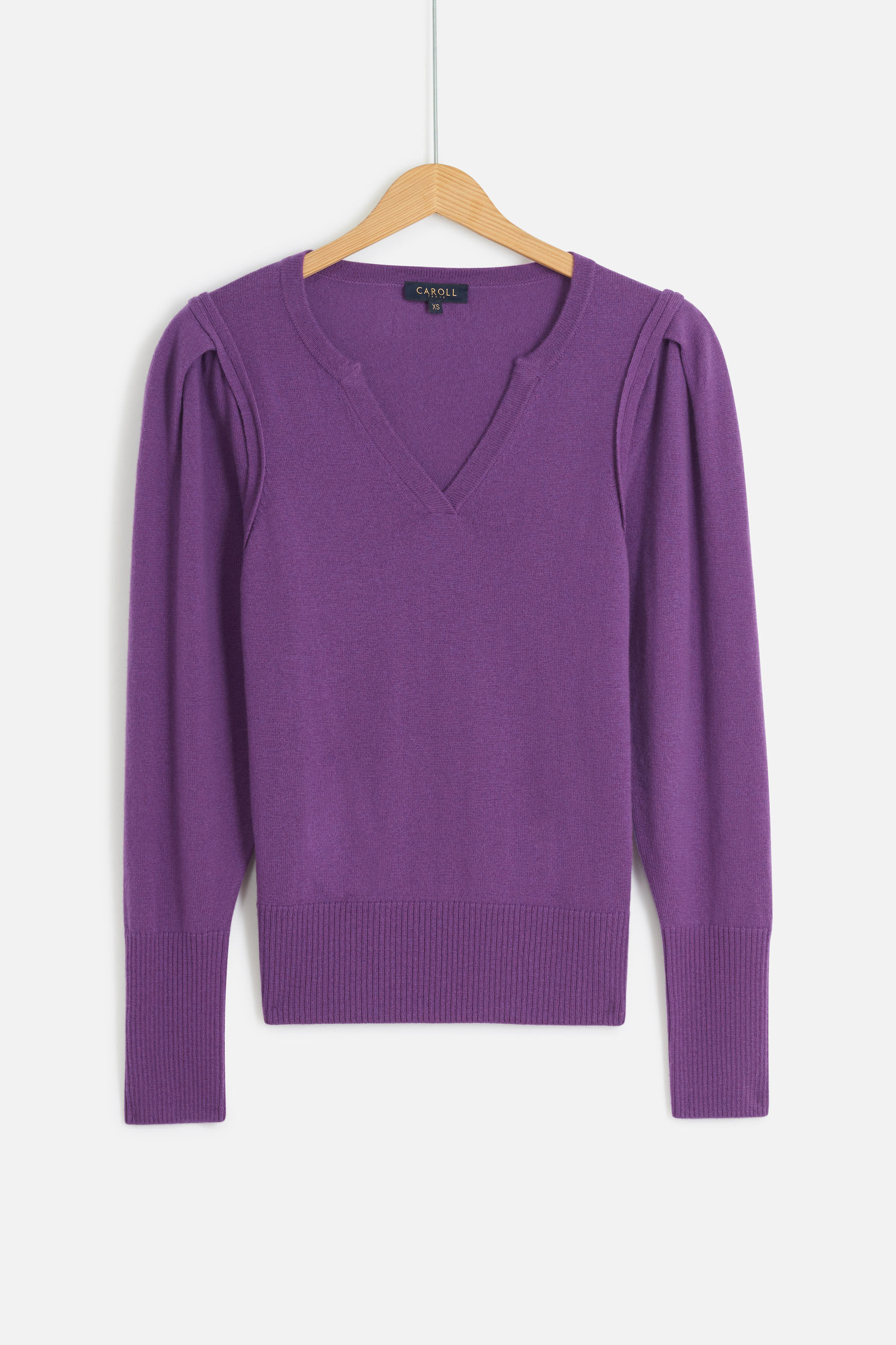 pull mae 100% laine violet femme