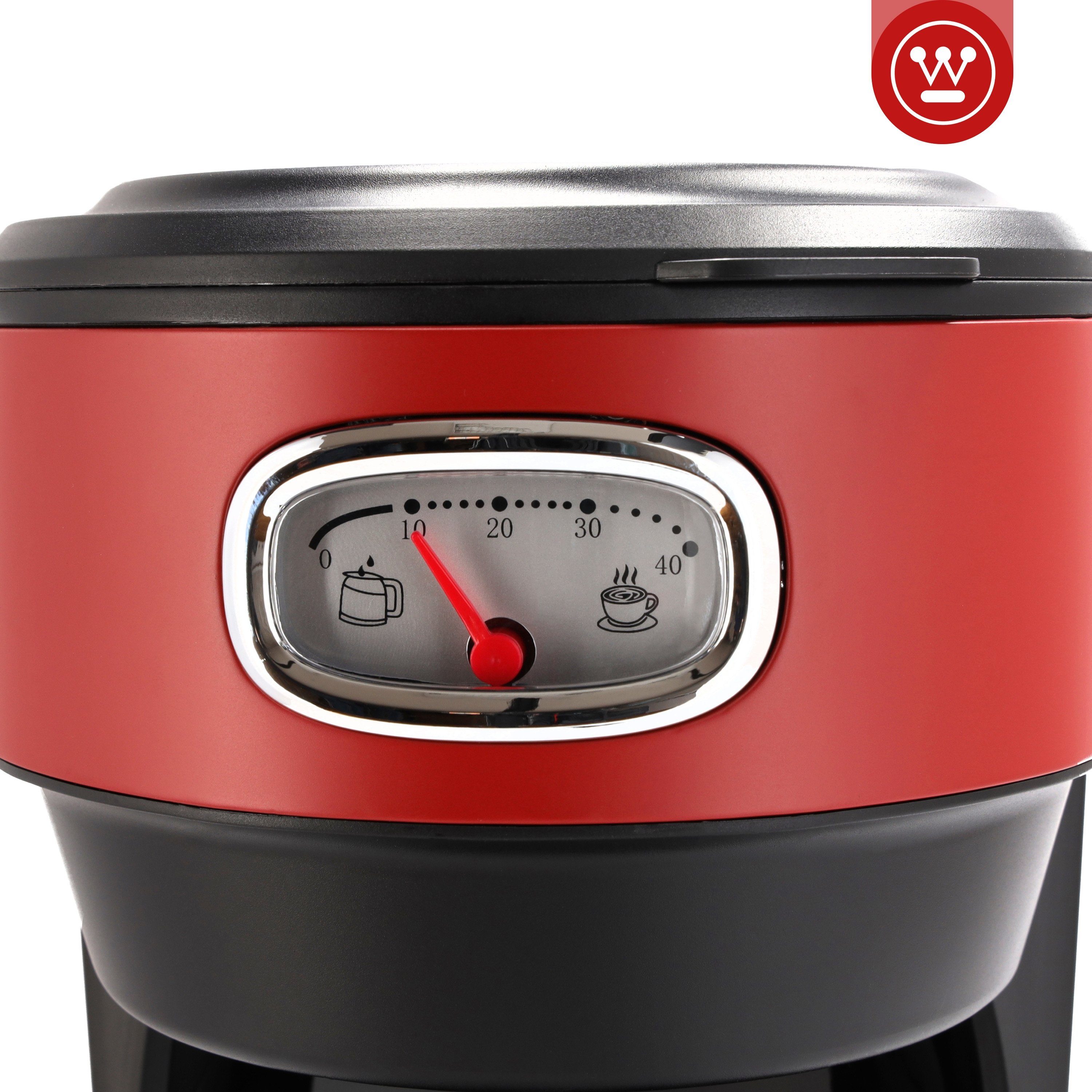 Westinghouse Filterkaffeemaschine WKCMR621 Retro, 1.25l Kaffeekanne, Permanentfilter, 30 min Warmhaltefunktion, Tropfschutz