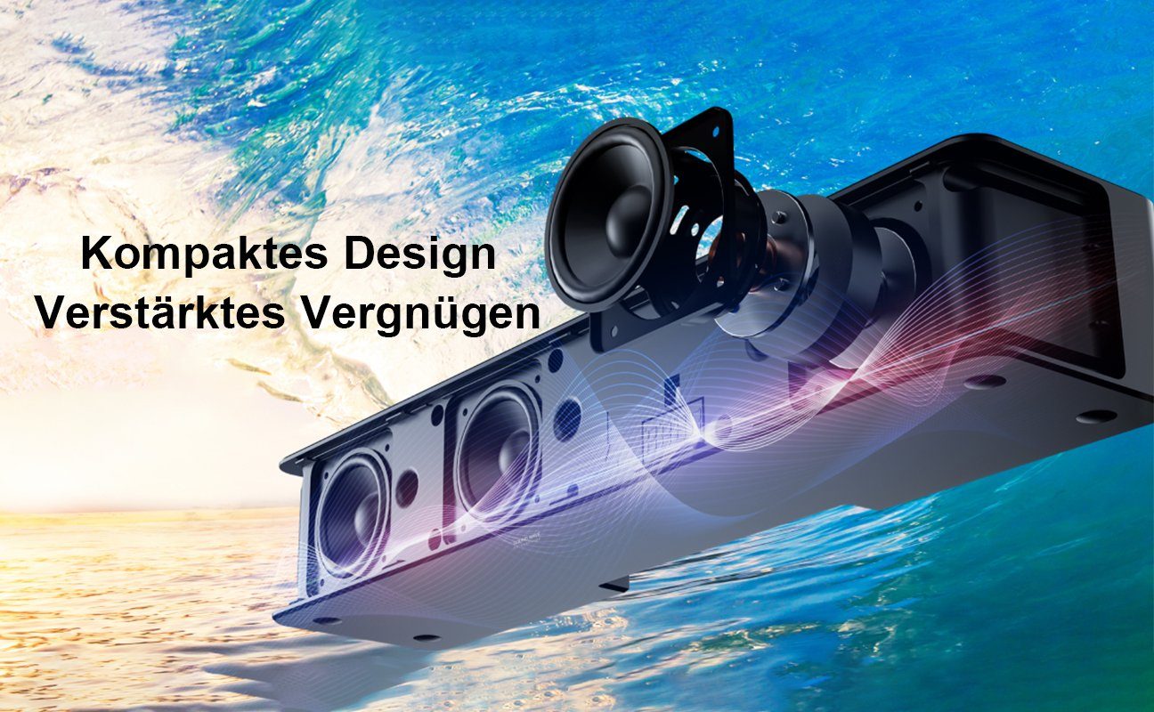 Ultimea Poseidon D60 5.1 Dolby Atmos Soundbar (410 W, 3D Surround Sound, TV Lautsprecher für Heimkino mit einstellbarem Bass)