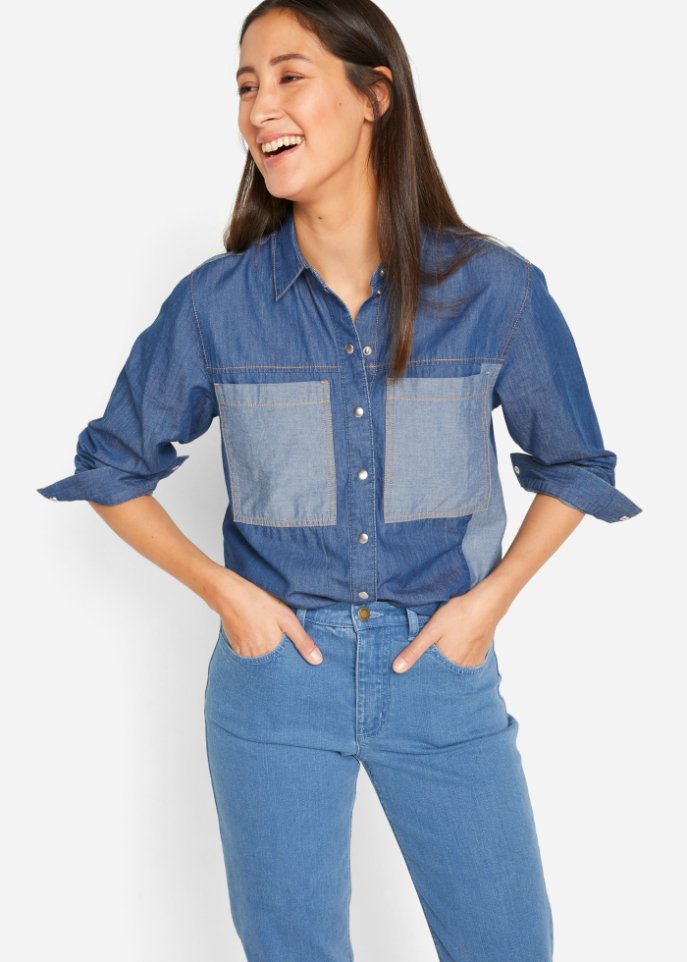 Mom Fit Stretch-Jeans aus Bio-Baumwolle