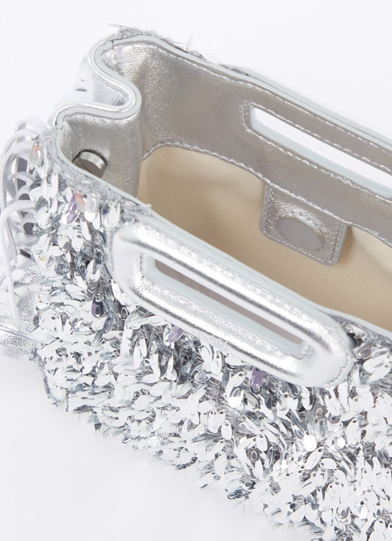 Maje  Crossbodytas met schapenleren details en afneembare schouderriem
