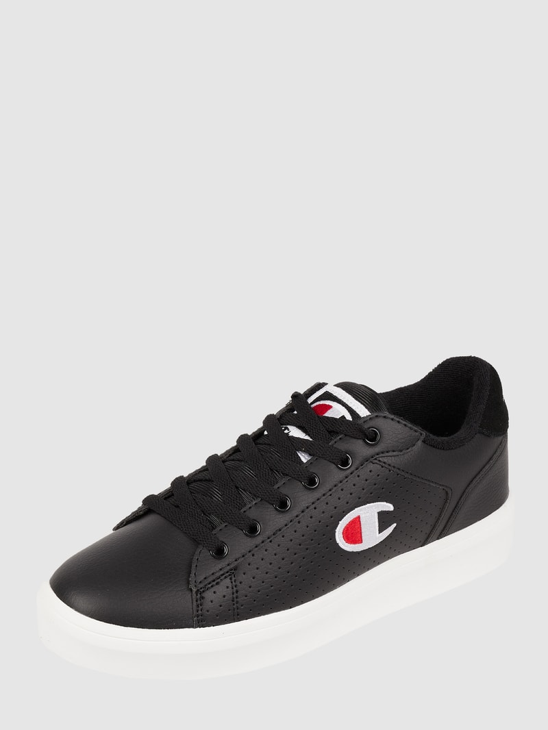 Sneaker in Leder-Optik Modell 'La Mesa' in schwarz
