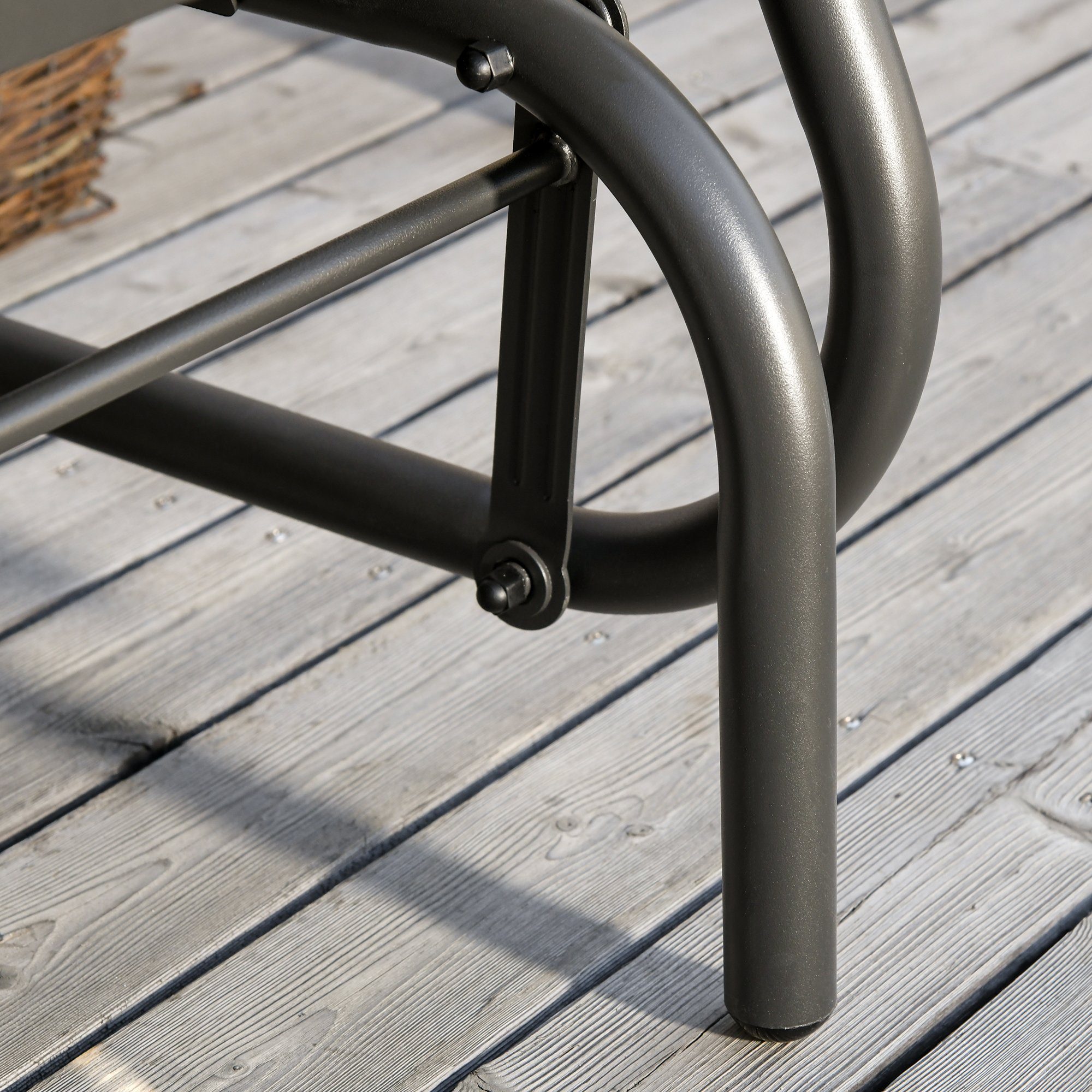 Outsunny Schaukelstuhl Gartenstuhl mit Gleitsystem