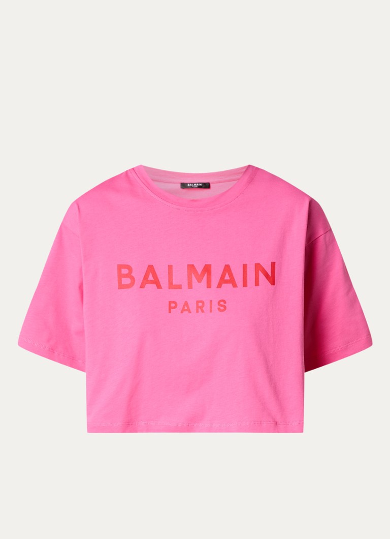 Balmainin lyhythihainen luomupuuvillasta valmistettu t-paita, jossa logopainatus