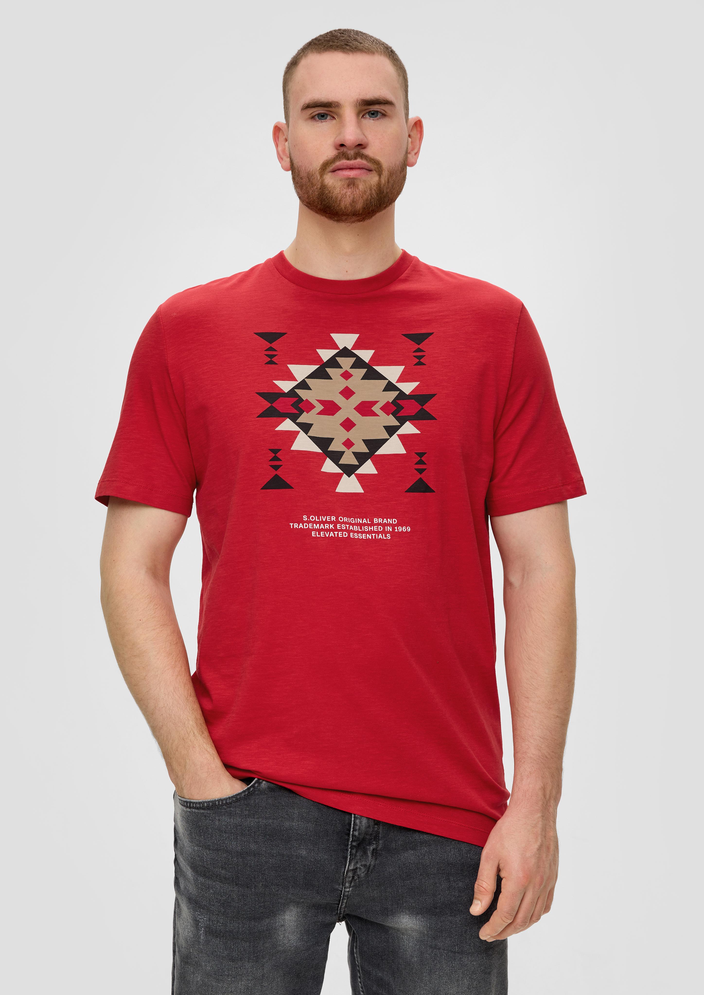 Baumwollshirt mit Flammgarnstruktur  2143321-31D1