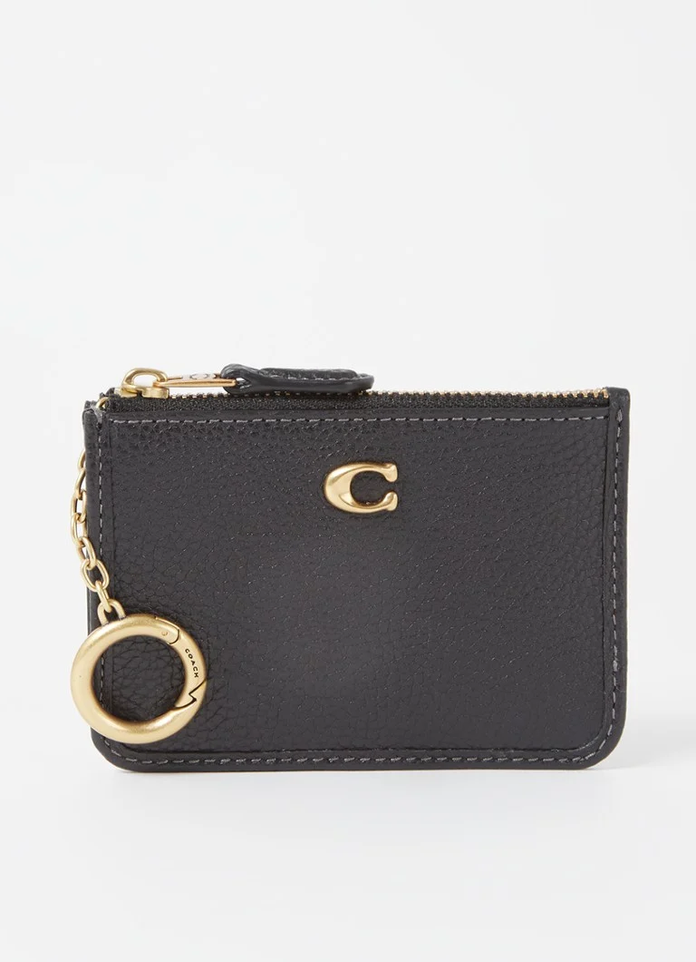 Portcard mini din piele Coach