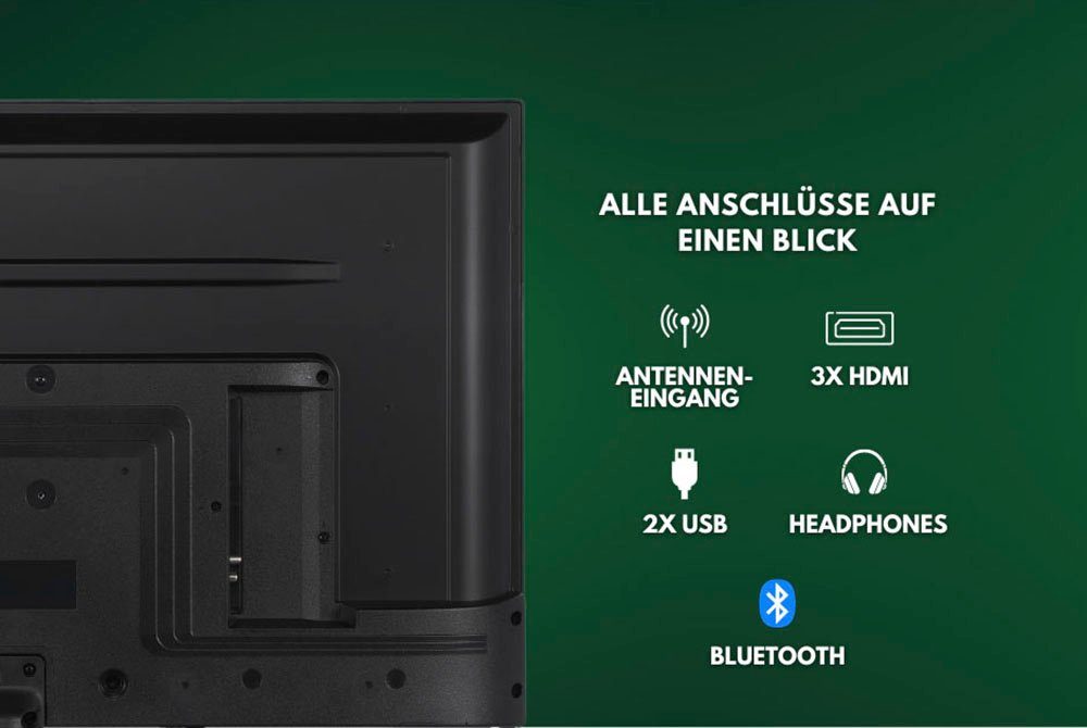 Hanseatic 43U800UDS LED-Fernseher (108 cm/43 Zoll, 4K Ultra HD, Android TV, Smart-TV)
