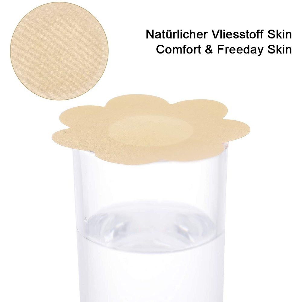 Jormftte Brustwarzenabdeckung Brust PastiesBrust Abdeckungen (Satz, 15 Paar), Pflaumenform