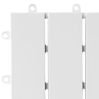 Teppichboden Terrassenfliesen 20 Stk. Weiß 30x30 cm Massivholz Akazie, vidaXL