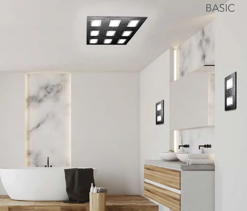 Grossmann 9-flg LED Deckenleuchte Basic Schwarz