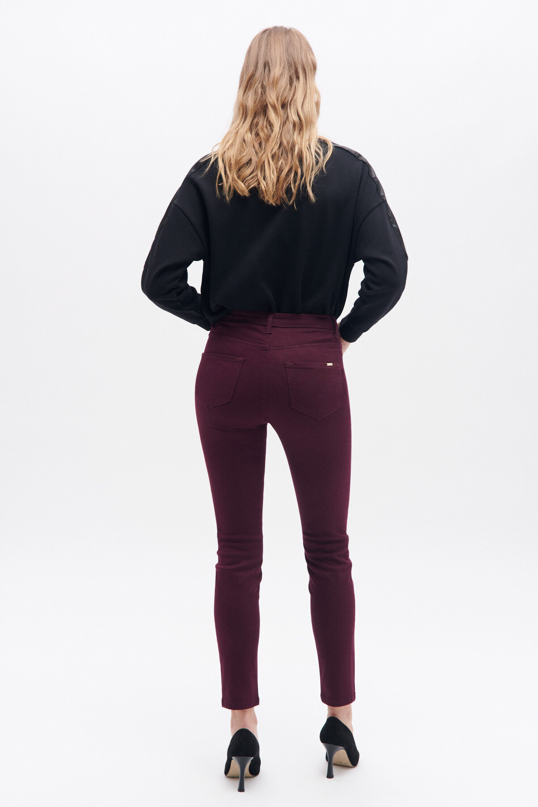 pantalon tony b prune femme