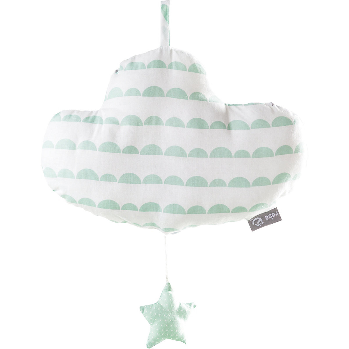Spieluhr Happy Cloud, mit Stern, mint