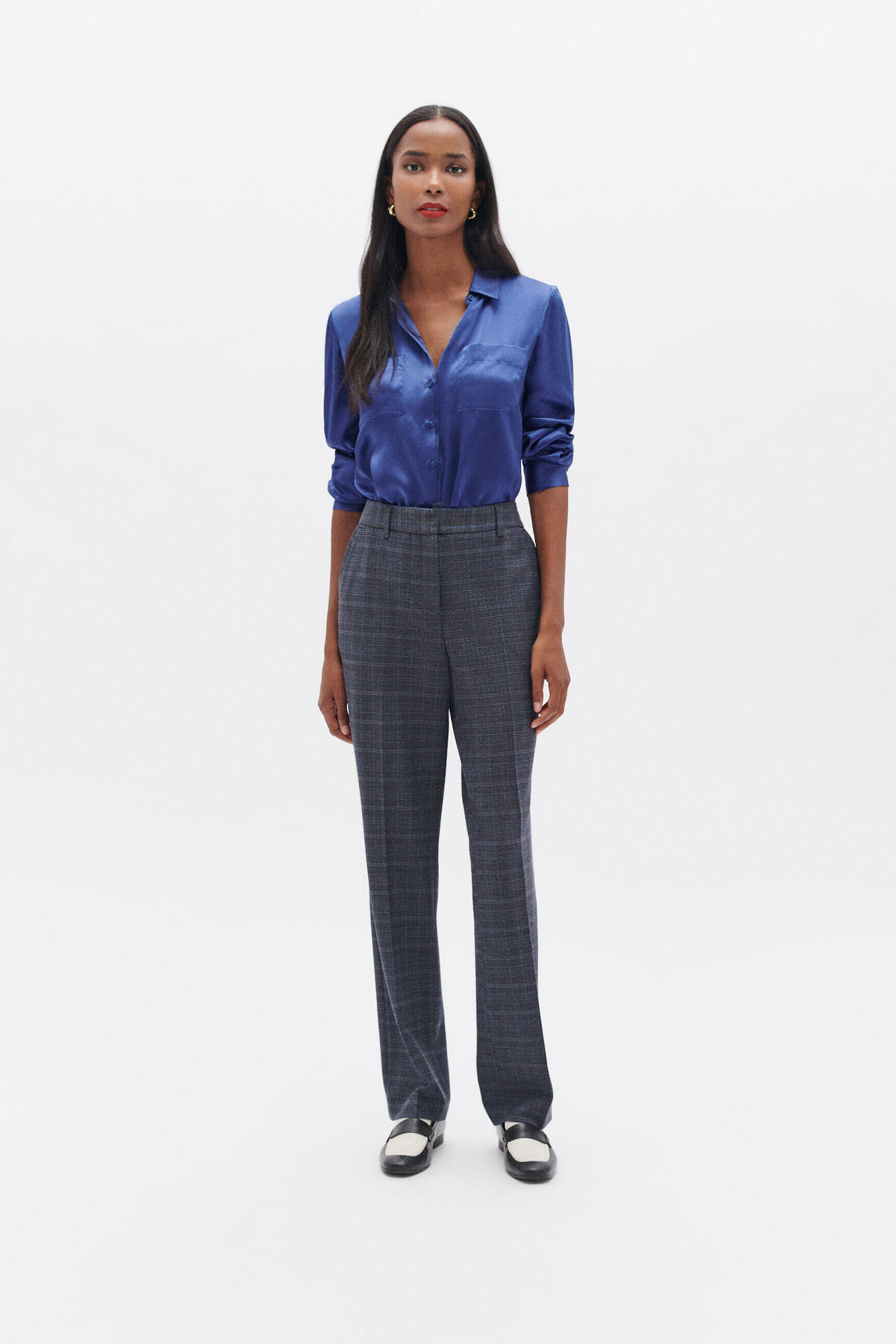 Pantalon pierre bleu femme