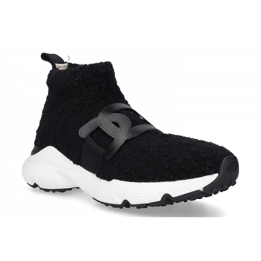Tod's - Sneaker high KATE SLIP Lammfell - schwarz