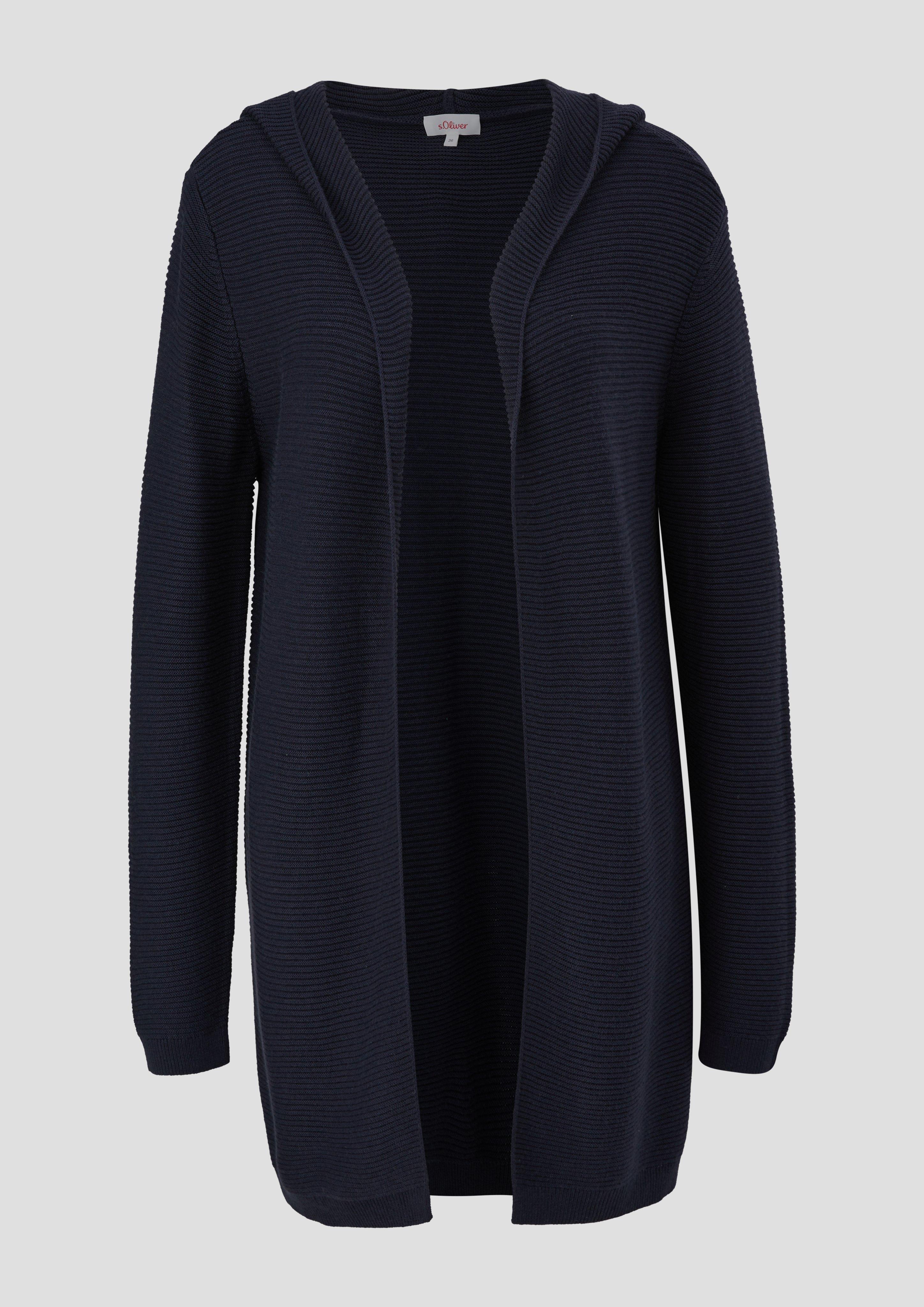 Long Cardigan in Rippstrick-Qualität  2134423-5959